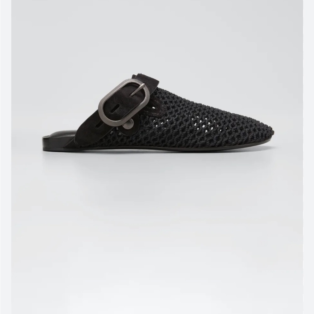 rag & bone Black Woven Mules